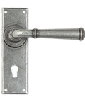 From The Anvil's Pewter Patina Regency Lever Lock Set