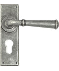 From The Anvil's Pewter Patina Regency Lever Euro Lock Set