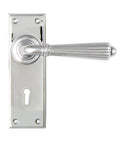 From The Anvil's Polished Chrome Hinton Lever Lock Set