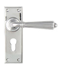 From The Anvil's Polished Chrome Hinton Lever Euro Lock Set