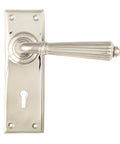 From The Anvil's Polished Nickel Hinton Lever Lock Set