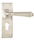 From The Anvil's Polished Nickel Hinton Lever Euro Lock Set