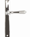 From The Anvil's Polished Chrome Reeded Slimline Lever Espag. Latch Set