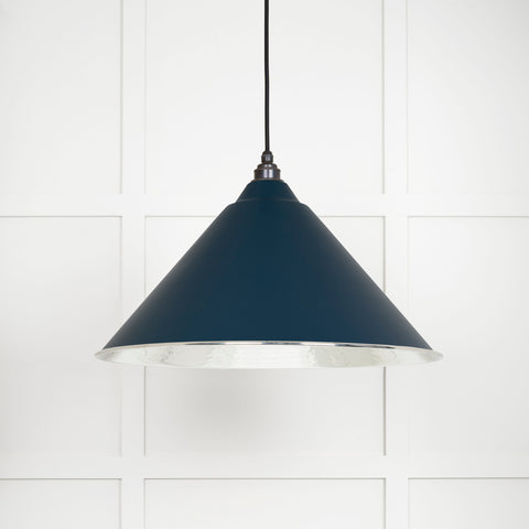 Hammered Nickel Hockley Pendant in Dusk