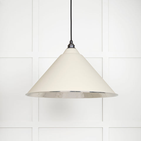 Hammered Nickel Hockley Pendant in Teasel