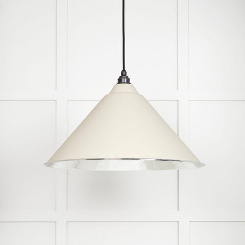 Hammered Nickel Hockley Pendant in Teasel