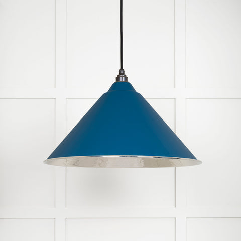 Hammered Nickel Hockley Pendant in Upstream