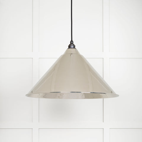 Hammered Nickel Hockley Pendant