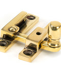 From The Anvil's Aged Brass Mushroom Quadrant Fastener - Narrow