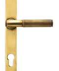 From The Anvil's Aged Brass Brompton Slimline Lever Espag. Lock Set