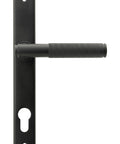 From The Anvil's Matt Black Brompton Slimline Lever Espag. Lock Set