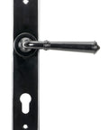 From The Anvil's Black Regency Lever Espag. Lock Set