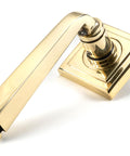 From The Anvil's Aged Brass Avon Round Lever on Rose Set (Sprung)