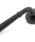 From The Anvil's Matt Black Hammered Newbury Lever on Rose Set (Sprung)