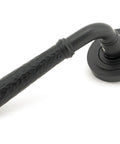From The Anvil's Matt Black Hammered Newbury Lever on Rose Set (Sprung)