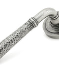 From The Anvil's Pewter Patina Hammered Newbury Lever on Rose Set (Sprung)