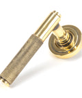 From The Anvil's Aged Brass Brompton Lever on Rose Set (Sprung)