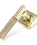 From The Anvil's Aged Brass Brompton Lever on Rose Set (Sprung)