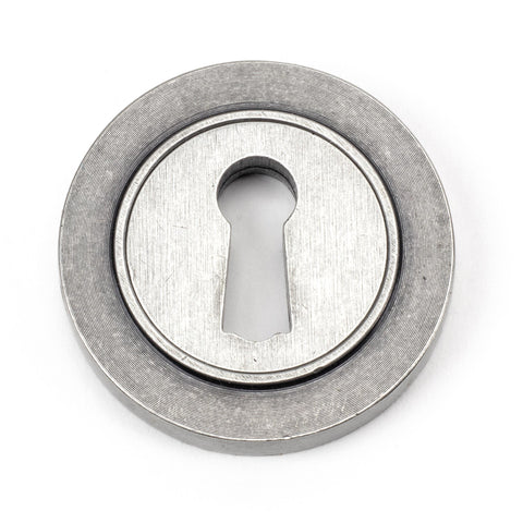 From The Anvil's Pewter Patina Round Escutcheon