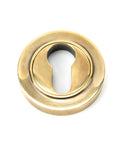 From The Anvil's Aged Brass Round Euro Escutcheon