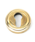 From The Anvil's Aged Brass Round Euro Escutcheon