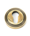 From The Anvil's Aged Brass Round Euro Escutcheon