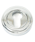 From The Anvil's Polished Chrome Round Euro Escutcheon