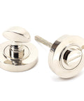 From The Anvil's Polished Nickel Round Thumbturn Set