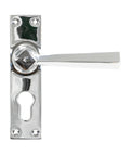 From The Anvil's Polished Chrome Straight Lever Euro Lock Set