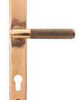 From The Anvil's Polished Bronze Brompton Slimline Lever Espag. Lock Set