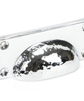 From The Anvil's Polished Chrome Hammered Art Deco Drawer Pull