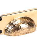 From The Anvil's Polished Bronze Hammered Art Deco Drawer Pull