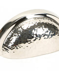 From The Anvil's Polished Nickel Hammered Regency Concealed Drawer Pull