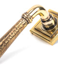 From The Anvil's Aged Brass Hammered Newbury Lever on Rose Set (Sprung)