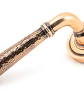 From The Anvil's Polished Bronze Hammered Newbury Lever on Rose Set (Sprung)
