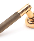 From The Anvil's Polished Bronze Brompton Lever on Rose Set (Sprung)