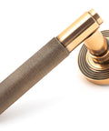 From The Anvil's Polished Bronze Brompton Lever on Rose Set (Sprung)