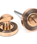 From The Anvil's Polished Bronze Round Thumbturn Set