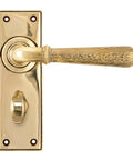 From The Anvil's Aged Brass Hammered Newbury Lever Bathroom Set