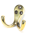 From The Anvil's Aged Brass Celtic Double Robe Hook