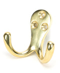 From The Anvil's Polished Brass Celtic Double Robe Hook