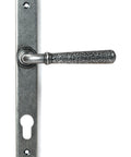 From The Anvil's Pewter Patina Hammered Newbury Slimline Espag. Lock Set