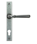 From The Anvil's Pewter Patina Newbury Slimline Lever Espag. Lock Set