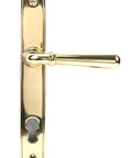 From The Anvil's Polished Brass Newbury Slimline Lever Espag. Lock Set