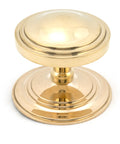 From The Anvil's Polished Brass Art Deco Centre Door Knob