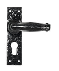 From The Anvil's Black Classic Lever Euro Lock Set