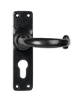 From The Anvil's Black Classic Lever Euro Lock Set