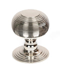 From The Anvil's Polished Nickel Beehive Centre Door Knob