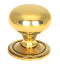 From The Anvil's Aged Brass Mushroom Cabinet Knob