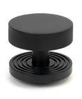 From The Anvil's Matt Black Brompton Centre Door Knob